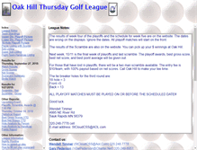 Tablet Screenshot of oakhillgolfleague.com